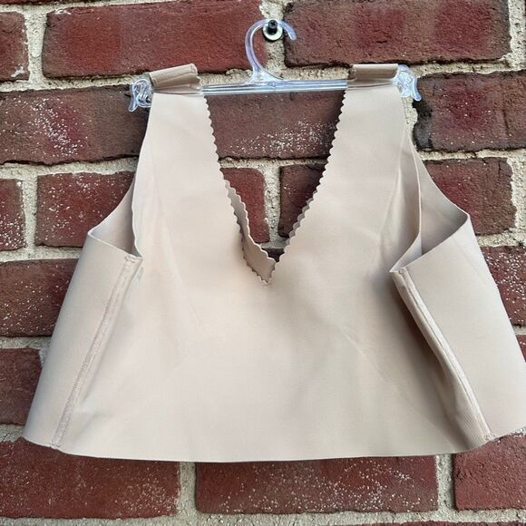 EVELYN BOBBIE $98 EVELYN BRA wire free in sand women's size Large NEW - Picture 4 of 4